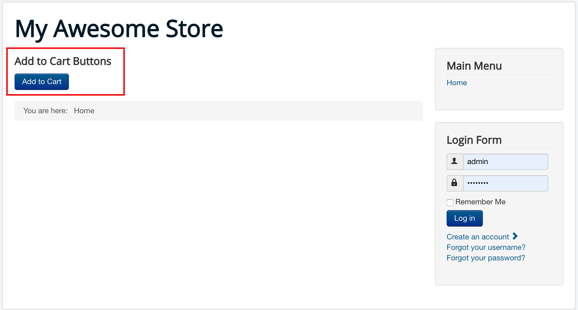 Cart Button