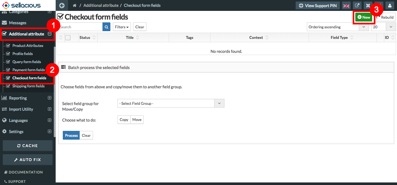 Checkout Form Fields